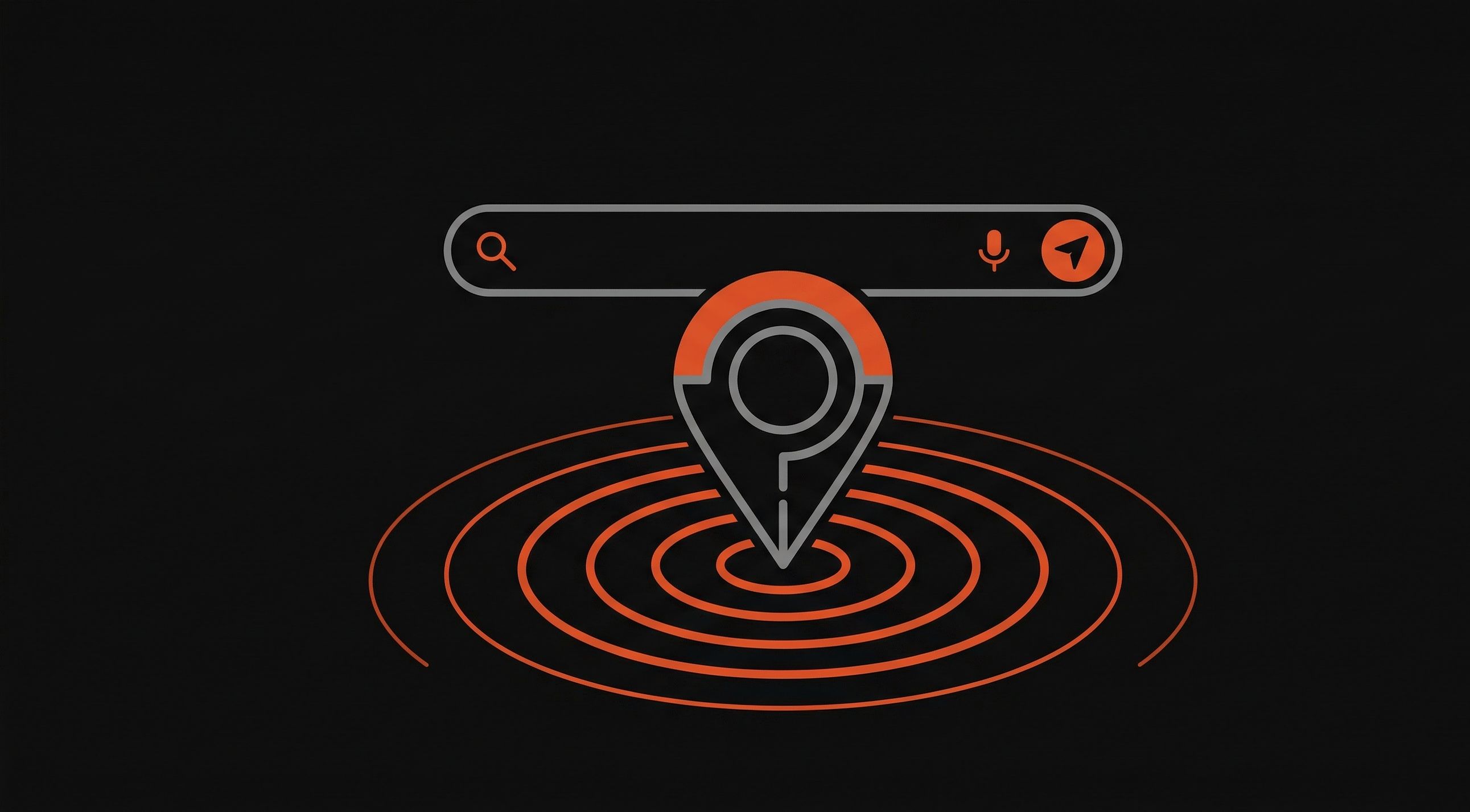 Local SEO map pin with search results